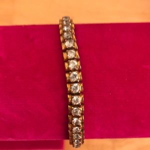 Rose gold tennis bracelet, possibly rose gold plated